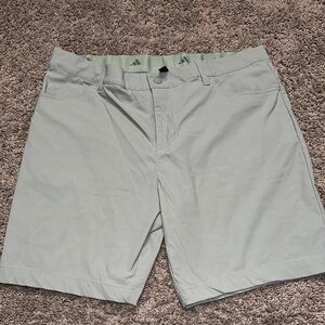 Adidas Gray Flat Front Shorts with Classic Design